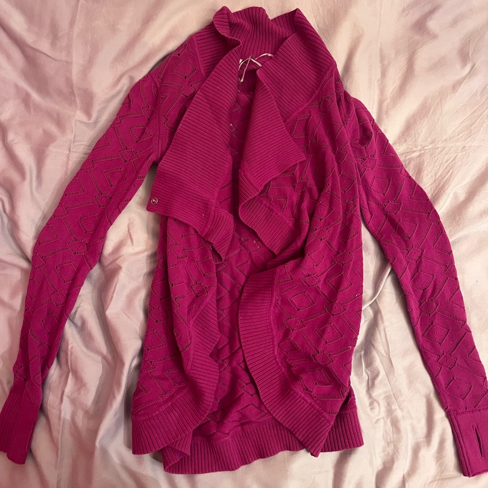 Ivivva Fuchsia Open-Front Cardigan